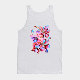 Watercolor Himalayan Blue Poppies Tank Top